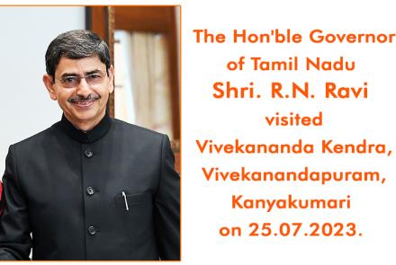 The Hon'ble Governor of Tamil Nadu Shri. R.N. Ravi visited Vivekananda Kendra campus in Kanyakumari