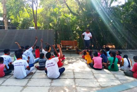 Story session of Samskar Varga at TVS Higher Secondary School, Madurai – August 2023
