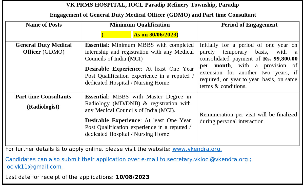 Doctors IOCL
