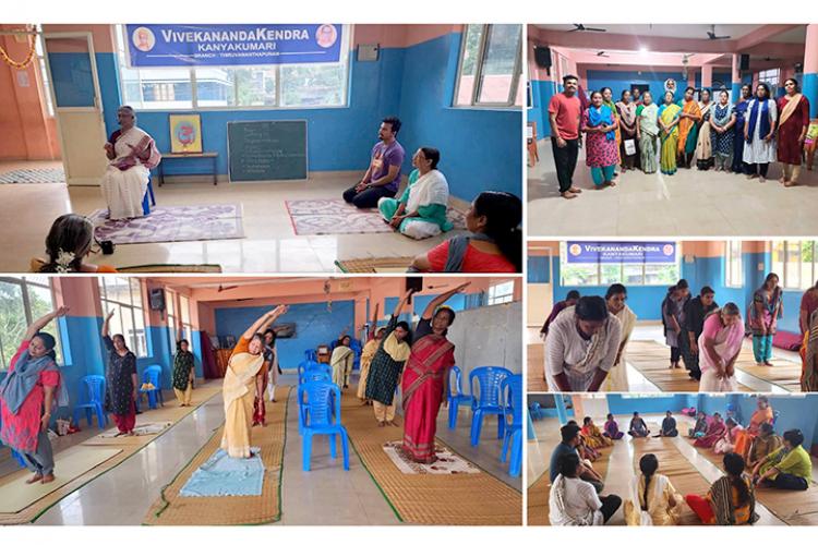 Glimpses from Yoga Satra at Thiruvananthapuram, July 2023