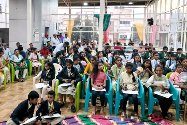Prize distribution during Universal Brotherhood Day at JP Nagar