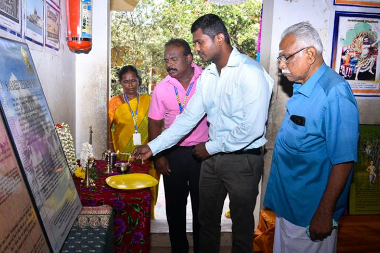 Lighting the lamp during Science Exhibition at VKV Vallioor