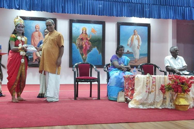 Prize distribution to the competition winners at VKV Kanyakumari