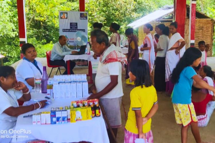 Free Medical Camp by VK-NRL Hospital at Numaligarh 01