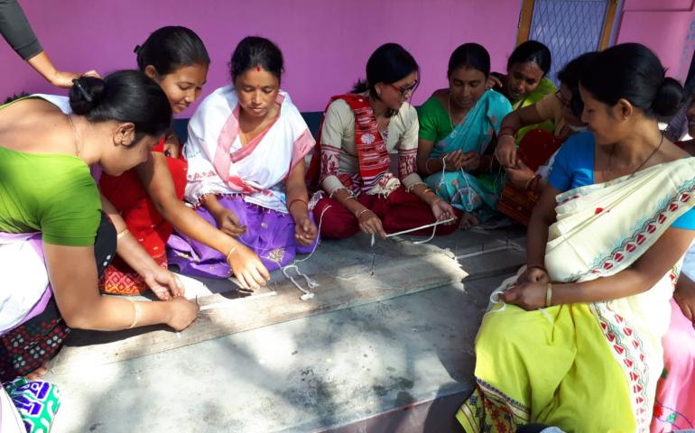workshop of weaving in Mangaldoi