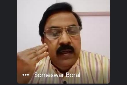 Shri Soumeswar Boral delivered speech on Sadhana Divas