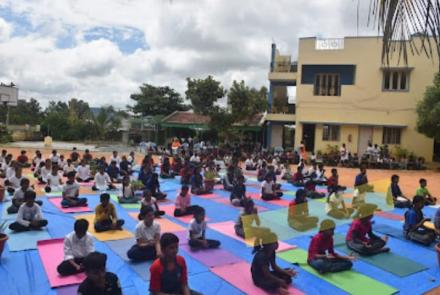 IDY Celebrated in Tapovana school Jigani