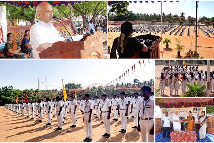 Glimpses from 77th Independence Day Celebration at VKV Kanyakumari