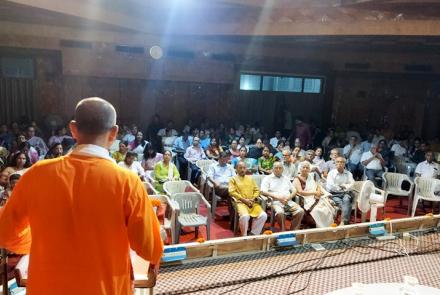 Swami Vedasarananda Ji’s lecture at Universal Brotherhood Day program in Guwahati