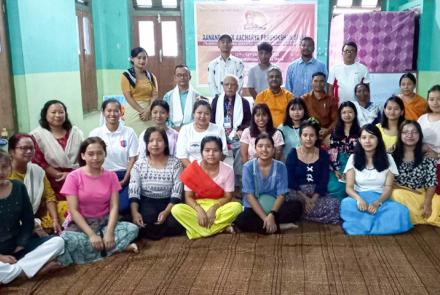 Participants from Anandalaya Acharya Prashikshan Shivir at Imphal