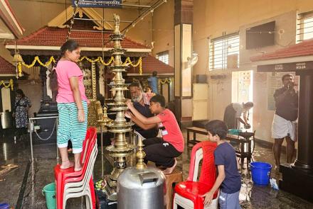 Temple Cleaning Seva Activity at Bengaluru