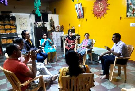 Discussion on Kendra Prarthana during Sadhana Diwas at Hebbal