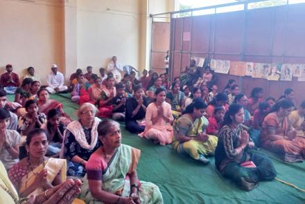 Participants of Gita Jayanti celebrations at Badlapur