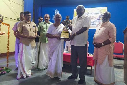 Second Parakkodu N.V. Nambyathiri Memorial Award presented to Mananeeya Lakshmi Didi