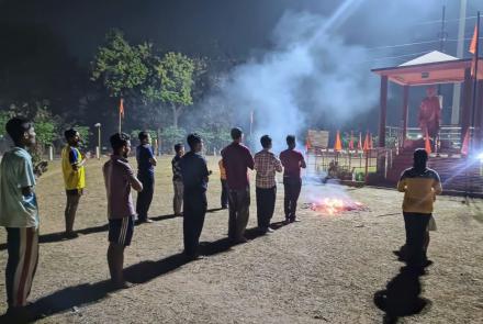 Holika Dahan Celebration at Durgapur Nagar