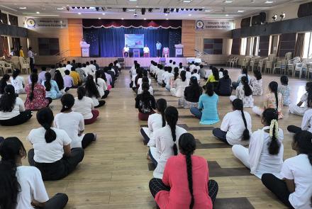 International Day of Yoga Celebration at Seshadripuram PU College in Bengaluru