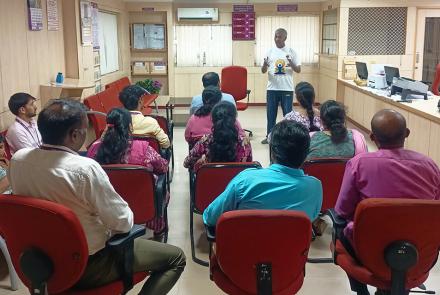 International Day of Yoga Celebration at Karnataka Bank - Sanjay Nagar Branch
