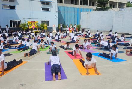 International Day of Yoga Celebration at Vidyanjali International School in Bengaluru
