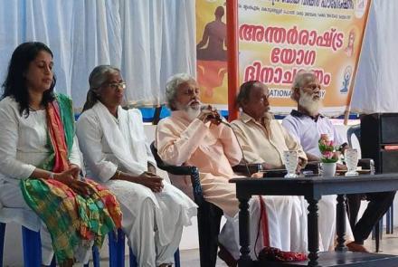 International Day of Yoga Celebration at Sharada Gramam Edavilangu
